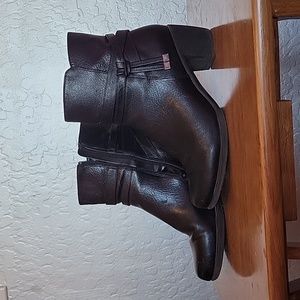 Black Leather Ankle Boots